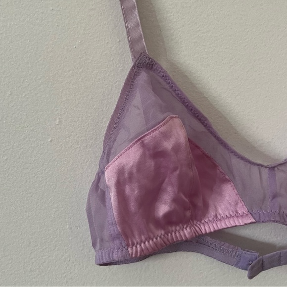 Araks Purple Silk Bralette - Picture 1 of 5